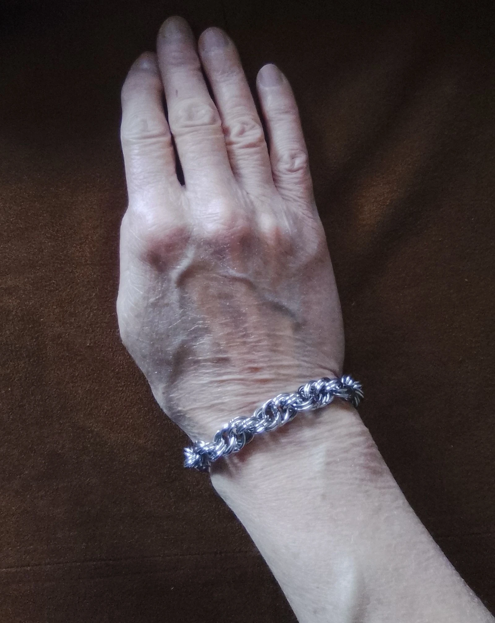 Bracelet unisexe chainmail torsadé